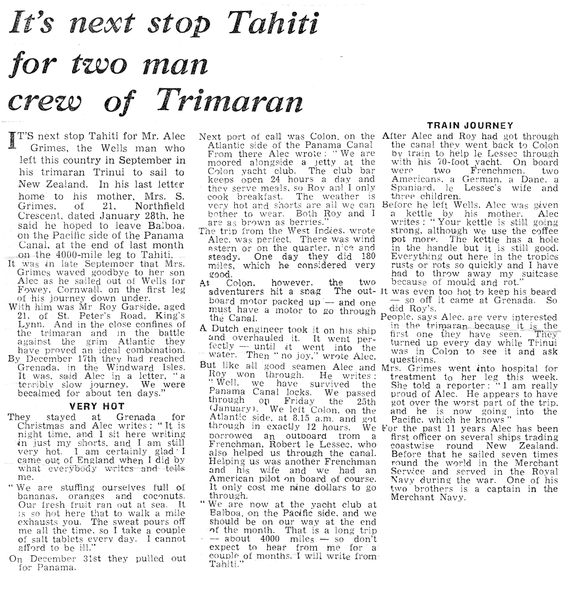 Dereham and Fakenham Times Press article 11 September 1962 - first steps taken