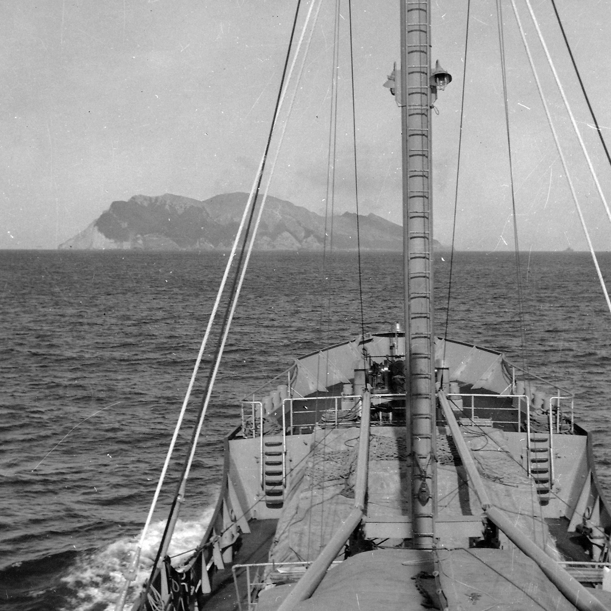 Alex's ship Maranui approaching White Island NZ