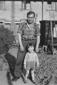 Photo of my uncle Alex and me at 3 Westfield Avenue, Wells
